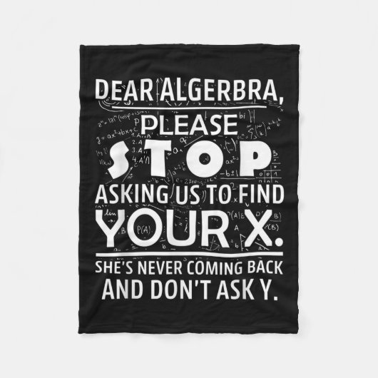 Funny Math For Math Lovers Nerd Nerdy Hilarious De フリースブランケット (正面)