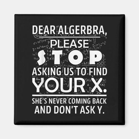 Funny Math For Math Lovers Nerd Nerdy Hilarious De マグネット (正面)