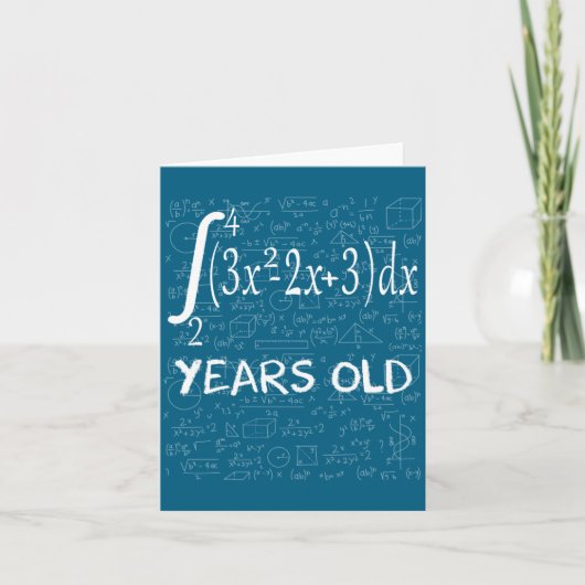 Funny Math Geek 50 Years Old 50th Birthday Integra カード (正面)