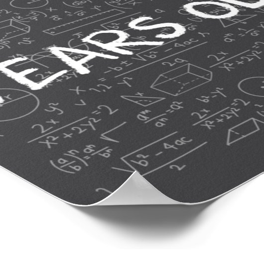 Funny Math Geek 50 Years Old 50th Birthday Integra ポスター (角)