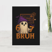 Funny Math Ghost 67 Bruh Halloween Meme Teacher Eq カード (正面)