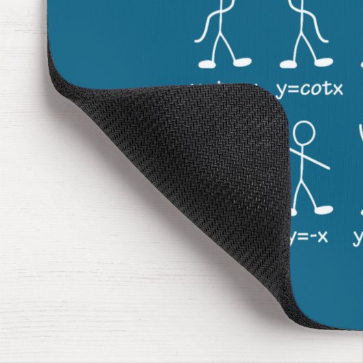 Funny Math Graph Stick Figures Algebra Calculus Hu マウスパッド (コーナー)