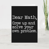 Funny Math Grow Up And Solve Your Own Problems カード (正面)