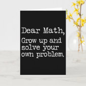 Funny Math Grow Up And Solve Your Own Problems  カード (黄色い花)