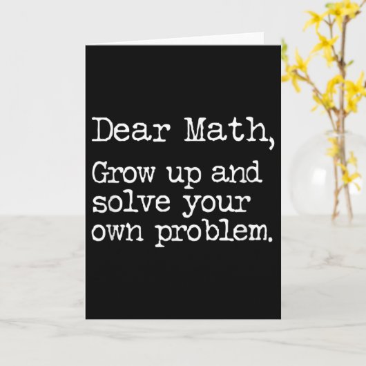 Funny Math Grow Up And Solve Your Own Problems カード (黄色い花)