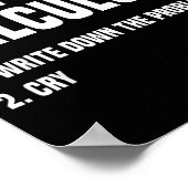 Funny Math How To Do Calculus Funny Algebra  ポスター (角)