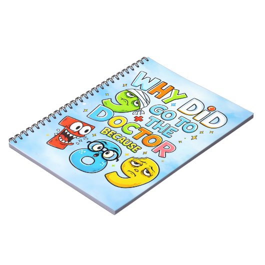 Funny Math Joke Numbers Notebook for Kids ノートブック (左側)