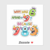 Funny Math Joke Numbers Sticker for Kids シール (シート)