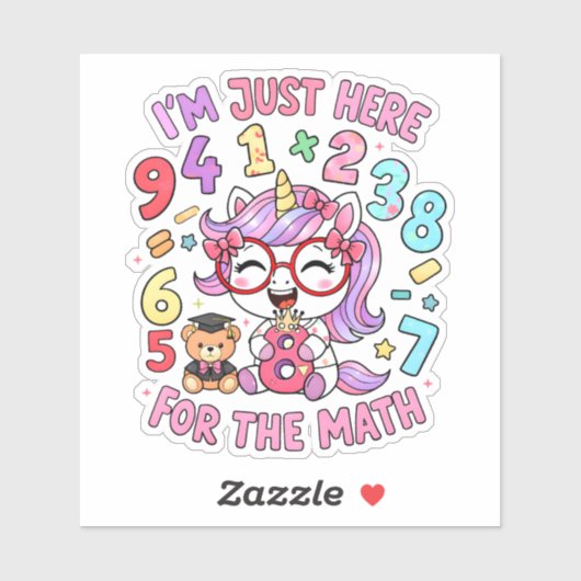 Funny Math Joke Numbers Sticker for Kids シール (シート)