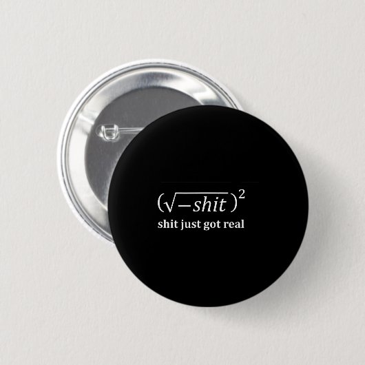 Funny Math Just Got Real, Funny Math Equation, Mat 缶バッジ (正面&裏面)
