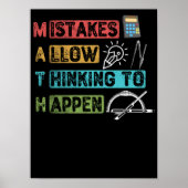 Funny Math. Mistakes Allow Thinking To Happen ポスター (正面)