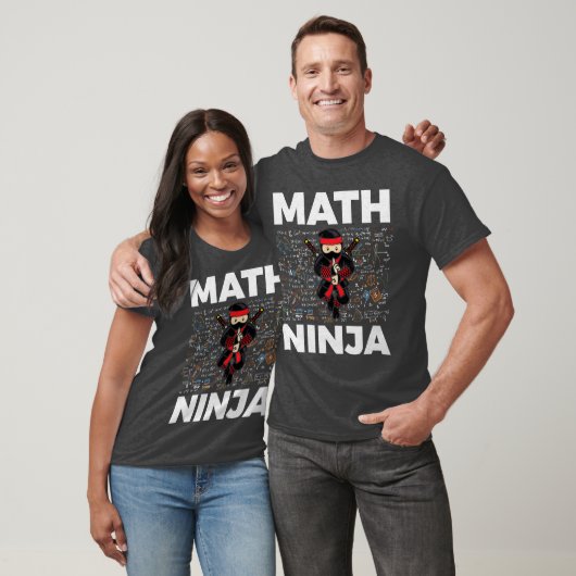 Funny Math Ninja For Mathematics Teacher Student M Tシャツ (ユニセックス)
