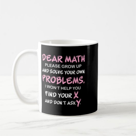 Funny Math Quote  コーヒーマグカップ (左)