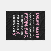 Funny Math Quote  フリースブランケット (正面(横))