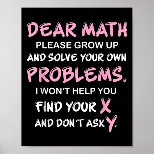 Funny Math Quote ポスター (正面)
