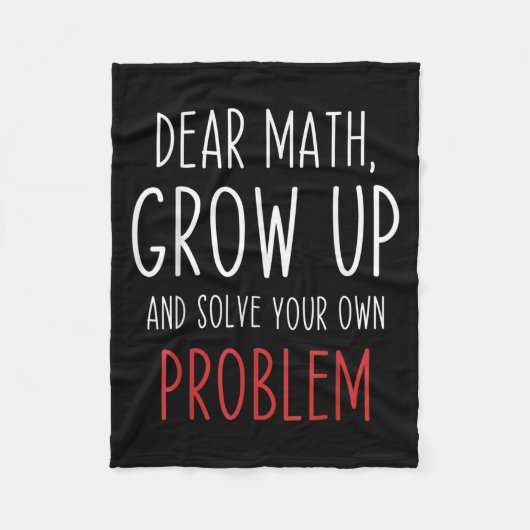 Funny Math Quote Dear Math Teacher Student Meme Fo フリースブランケット (正面)