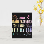 Funny Math Quote For Teacher Student Stem Geek Gif カード (黄色い花)