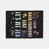 Funny Math Quote For Teacher Student Stem Geek Gif フリースブランケット (正面(横))