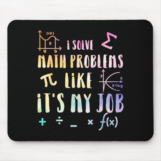 Funny Math Quote For Teacher Student Stem Geek Gif マウスパッド (正面)