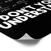 Funny Math Quote Mathematics Dear Math Teacher Sol ポスター (角)