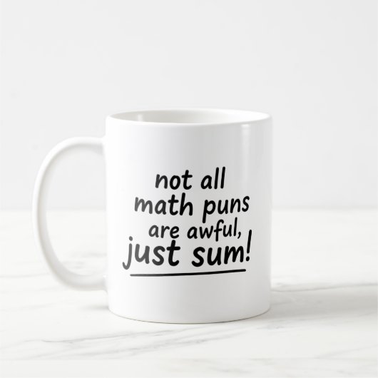 Funny Math Quotes Mug Joke Puns Handwritten Saying コーヒーマグカップ (左)
