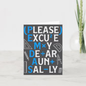 Funny Math Rules Pemdas Pun Teachers Math Day  カード (正面)