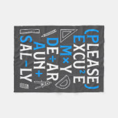 Funny Math Rules Pemdas Pun Teachers Math Day  フリースブランケット (正面(横))