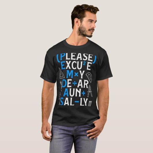 Funny Math Rules Pemdas Pun Teachers Math Day  Tシャツ (正面フル)