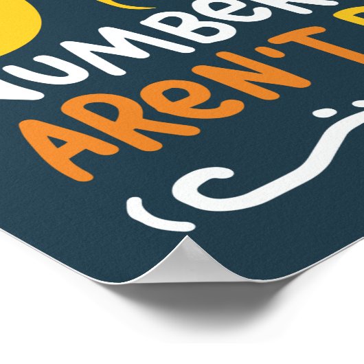 Funny Math School Teacher Fraction Quote ポスター (角)