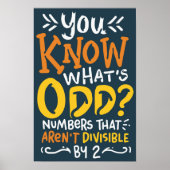 Funny Math School Teacher Fraction Quote ポスター (正面)