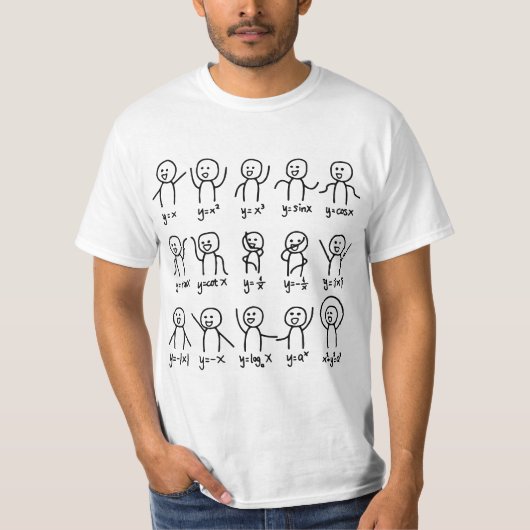 Funny Math Stick Figures Doing Functions Tシャツ (正面)