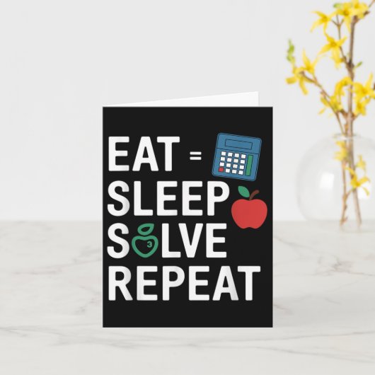 Funny Math Teacher Algebra Cl Back To School カード (黄色い花)