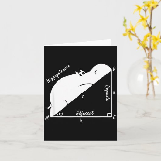 Funny Math Teacher,funny Hiptenuse,geometry Teache カード (黄色い花)