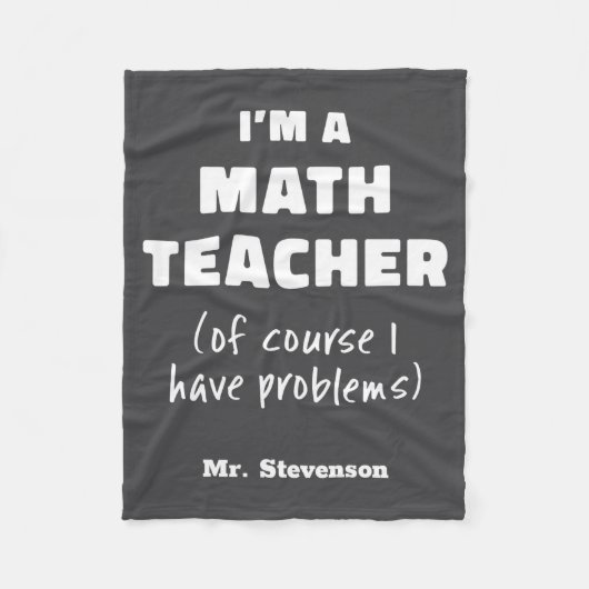 Funny Math Teacher Humor Pun Quote D  フリースブランケット (正面)