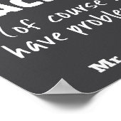 Funny Math Teacher Humor Pun Quote D  ポスター (角)