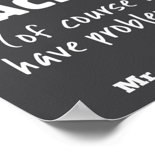 Funny Math Teacher Humor Pun Quote D  ポスター (角)