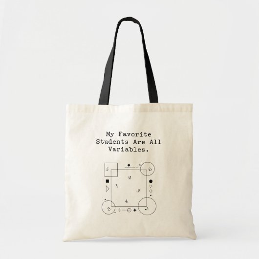 Funny Math Teacher Humor | Variable Students トートバッグ (正面)