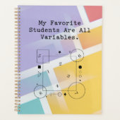 Funny Math Teacher Humor | Variable Students プランナー手帳 (正面)