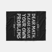 Funny Math Tween Dear Math Please Solve Your Own P フリースブランケット (正面(横))