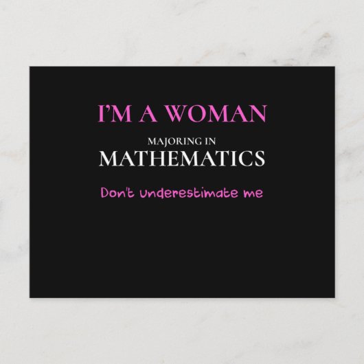 Funny Mathematics Major Gift Women Math Degree Bir ポストカード (正面)
