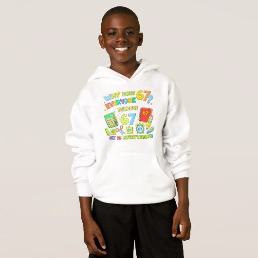 Funny Maths Joke Hoodie for Kids School (正面フル)