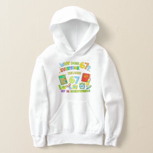 Funny Maths Joke Hoodie for Kids School (レイダウン)