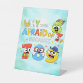 Funny Maths Numbers Joke Desk Art for Kids 台座サイン (正面)