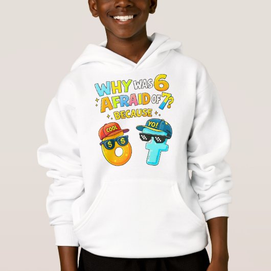 Funny Maths Numbers Joke Hoodie for Kids (正面)