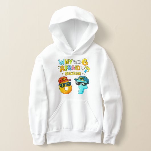 Funny Maths Numbers Joke Hoodie for Kids (レイダウン)