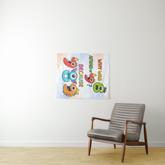 Funny Maths Numbers Joke Poster for Kids タペストリー (インサイチュ(横))