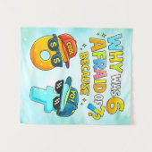 Funny Maths Numbers Joke Poster for Kids タペストリー (正面(横))