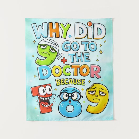 Funny Maths Numbers Joke Shirt for Kids タペストリー (正面)