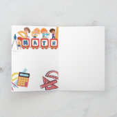 Funny maths teacher retirement quote カード (内部)