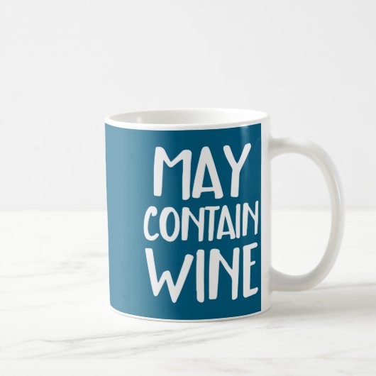 Funny May Contain Wine コーヒーマグカップ (右)